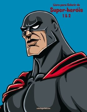 portada Livro para Colorir de Super-heróis 1 & 2