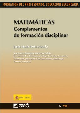 portada Matematicas Complementos de Formacion Disciplinar (in Spanish)
