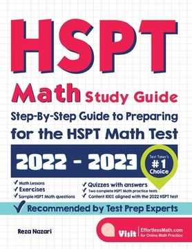 portada HSPT Math Study Guide: Step-By-Step Guide to Preparing for the HSPT Math Test (in English)