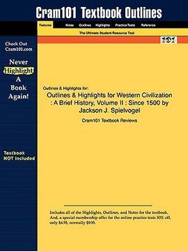 portada studyguide for western civilization: a brief history, volume ii: since 1500 by jackson j. spielvogel, isbn 9780495099758