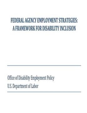 portada Federal Agency Employment Strategies: A Framework for Disability Inclusion (en Inglés)
