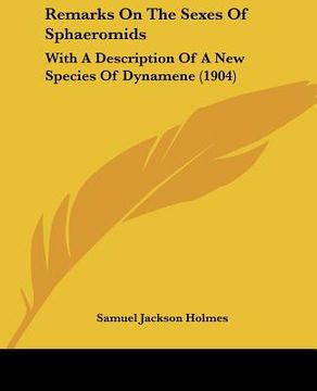 portada remarks on the sexes of sphaeromids: with a description of a new species of dynamene (1904) (en Inglés)