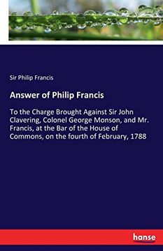 portada Answer of Philip Francis (en Inglés)