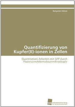 portada Quantifizierung Von Kupfer(ii)-Ionen in Zellen