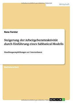 portada Steigerung der Arbeitgeberattraktivität durch Einführung eines Sabbatical-Modells (German Edition)