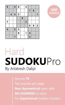 portada Hard Sudoku Pro: Book for Experienced Puzzlers (200 puzzles) Vol. 78 (en Inglés)