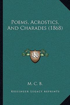 portada poems, acrostics, and charades (1868)