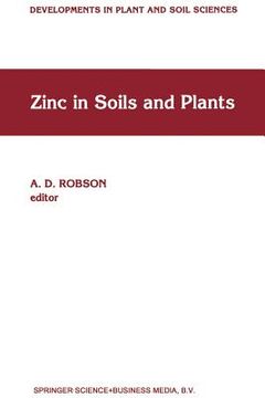 portada Zinc in Soils and Plants: Proceedings of the International Symposium on 'Zinc in Soils and Plants' Held at the University of Western Australia, (en Inglés)