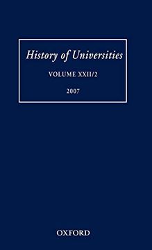 portada History of Universities: Volume Xxii (in English)