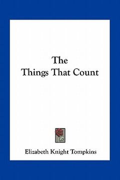 portada the things that count (en Inglés)
