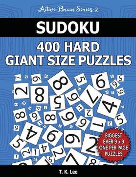 portada Sudoku 400 Hard Giant Size Puzzles To Keep Your Brain Active For Hours: Active Brain Series 2 Book