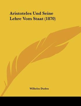 portada aristoteles und seine lehre vom staat (1870) (in English)