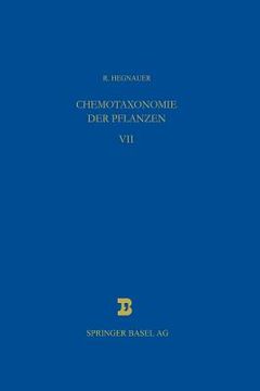 portada Chemotaxonomie Der Pflanzen: Eine Übersicht Über Die Verbreitung Und Die Systematische Bedeutung Der Pflanzenstoffe (in German)