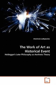 portada the work of art as historical event (en Inglés)