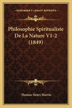 portada Philosophie Spiritualiste De La Nature V1-2 (1849) (en Francés)