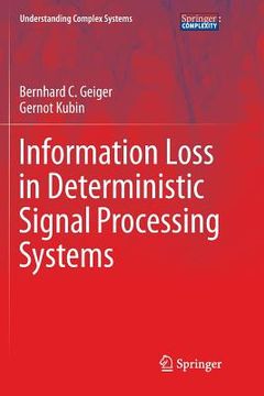 portada Information Loss in Deterministic Signal Processing Systems (en Inglés)