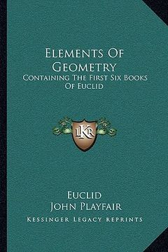 portada elements of geometry: containing the first six books of euclid