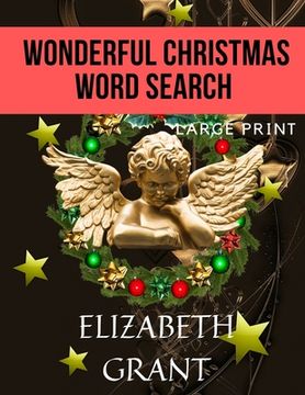 portada Wonderful Christmas Word Search: 28 Fun Puzzles For Adults and Kids (Large Print) (en Inglés)