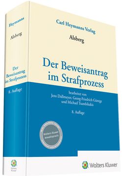 portada Der Beweisantrag im Strafprozess (en Alemán)