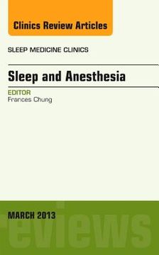 portada Sleep and Anesthesia, an Issue of Sleep Medicine Clinics: Volume 8-1