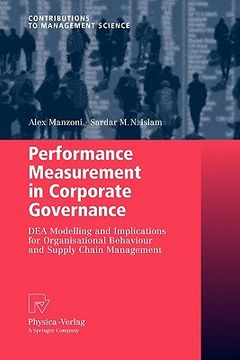 portada performance measurement in corporate governance: dea modelling and implications for organisational behaviour and supply chain management