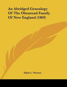 portada an abridged genealogy of the olmstead family of new england (1869)