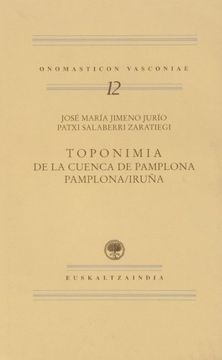 portada Toponimia de la Cuenca de Pamplona. Pamplona.