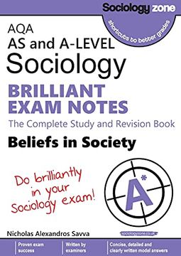 portada Aqa Sociology Brilliant Exam Notes: Beliefs in Society: A-Level (en Inglés)