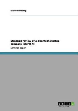 portada strategic review of a cleantech startup company (empo-ni) (en Inglés)