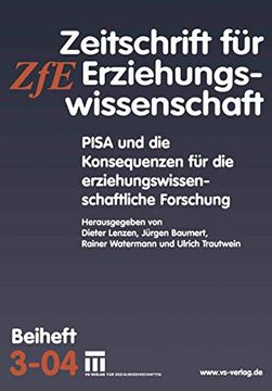 portada Pisa und die Konsequenzen für die Erziehungswissenschaftliche Forschung: Zeitschrift für Erziehungswissenschaft. Beiheft 3 (in German)