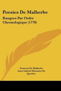 portada poesies de malherbe: rangees par ordre chronologique (1778)