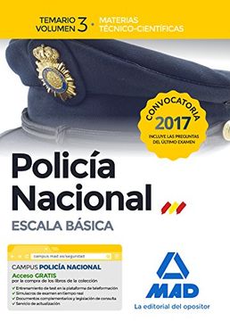 portada Policía Nacional Escala Básica. Vol. 3, Temario