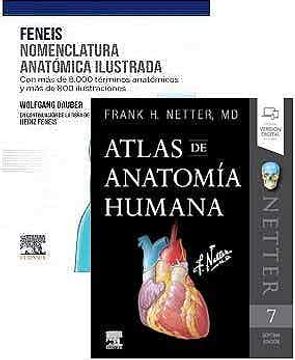 portada Lote Feneis - Netter (Nomenclatura Anatomica Ilustrada, 11ª + Atlas de Anatomia Humana)