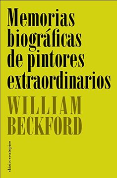 portada Memorias biográficas de pintores extraordinarios (in Spanish)