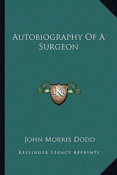 portada autobiography of a surgeon (in English)
