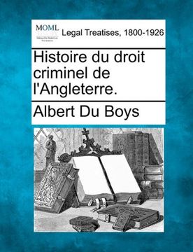 portada Histoire du droit criminel de l'Angleterre. (French Edition)