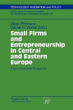 portada small firms and entrepreneurship in central and eastern europe: a socio-economic perspective (in English)