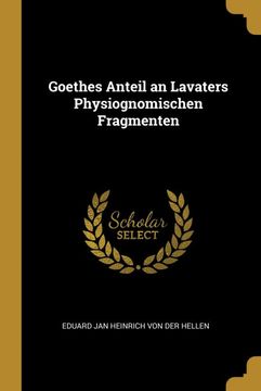 portada Goethes Anteil an Lavaters Physiognomischen Fragmenten 