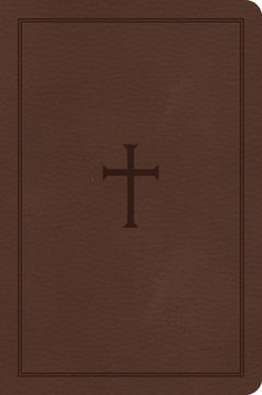 portada CSB Large Print Compact Reference Bible, Brown Leathertouch
