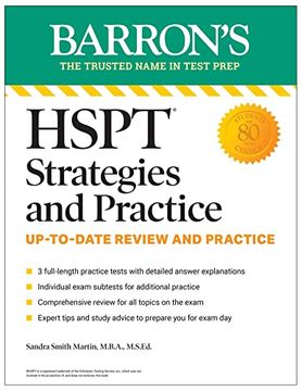 portada Hspt Strategies and Practice, Second Edition: 3 Practice Tests + Comprehensive Review + Practice + Strategies (Barron'S Test Prep) 