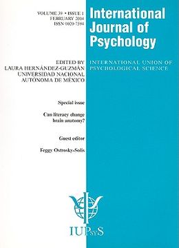 portada Can Literacy Change Brain Anatomy?: A Special Issue of the International Journal of Psychology (in English)
