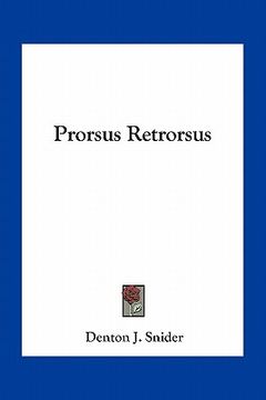 portada prorsus retrorsus (en Inglés)