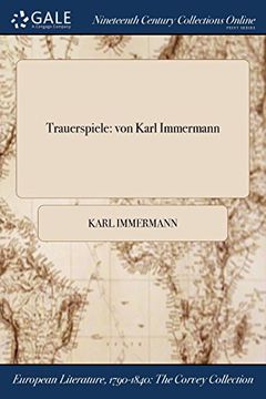 portada Trauerspiele: von Karl Immermann