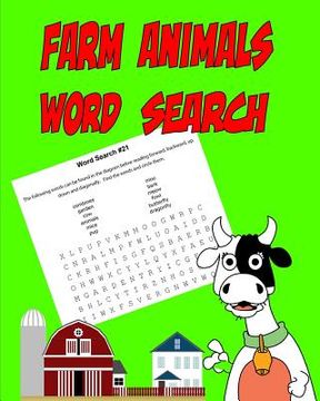 portada Farm Animals Word Search: Farm Animals and Other Things on the Farm. Word Search Puzzle (en Inglés)
