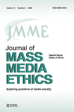 portada codes of ethics: a special issue of the journal of mass media ethics (en Inglés)