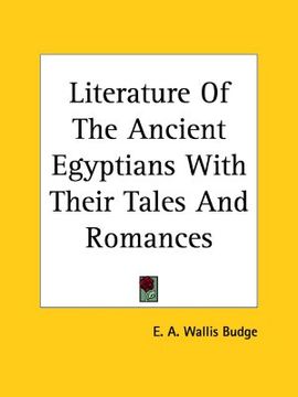 portada literature of the ancient egyptians with their tales and romances (in English)