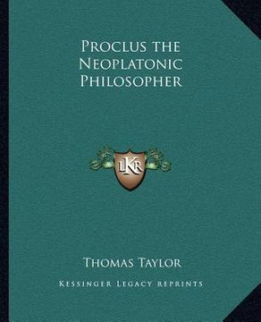 portada proclus the neoplatonic philosopher (en Inglés)