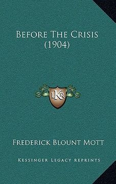 portada before the crisis (1904) (en Inglés)