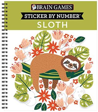 portada Brain Games Sticker by Number Sloth (en Inglés)