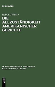 portada Die Allzuständigkeit Amerikanischer Gerichte (in German)